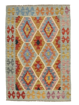 Käsinkudottu Kelim Afghan Old Style Matot 98X145
