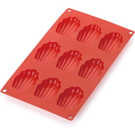 Lekue Punainen Silikoninen 9-Kupin Madeleine-Vuoka