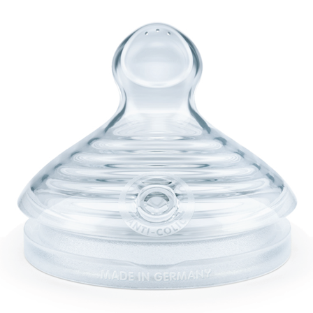 NUK For Nature Teat Silicone Flaskesmokk Velling og fullkornsvelling, Large, 2 stk.