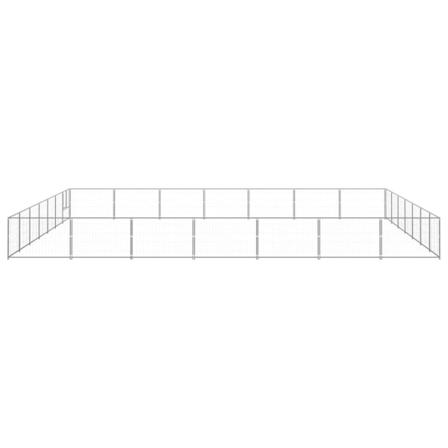 Vidaxl Hundgård Silver 49 M² Stål Silver