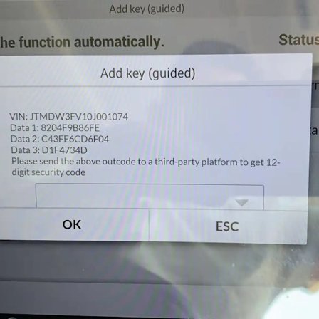 Egnet til Toyota Tilføj smart nøgle 8A AA BA type 4A type nøgle, beregn adgangskode beregn sikkerhedskode service