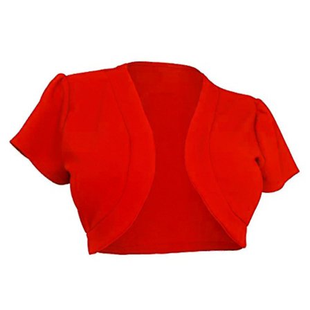 Dame Mote Sexy Kortermet Ensfarget Strikket Bolero Jakke