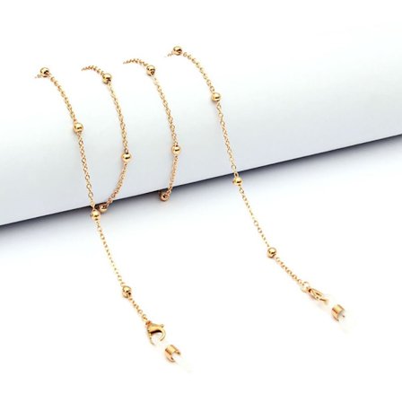 Clip Beaded Chain Glasögon Hals Chain GULD