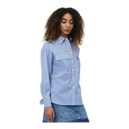 Silvian Heach Shirt with maxi front pockets Blå, Dame Skjorter