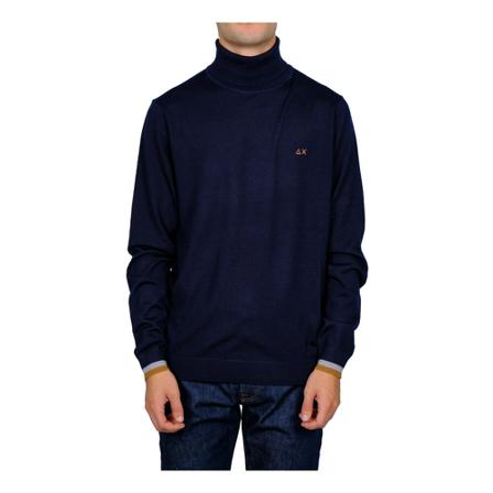 Sun68 Turtlenecks Blå, Herre Rullekraver