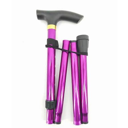 Foldbar Stok, Sammenklappelig Stok, Gåstok, Skridsikker Komfortabel js