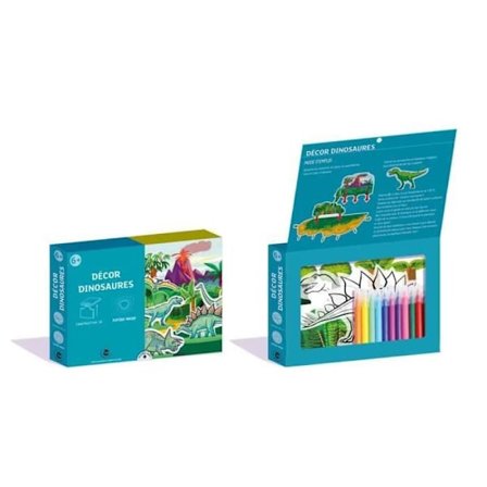 Byggsatsspel - Deko dinosaurier - 21 bitar - Att montera själv - Från 6 år - Både för tjejer och killar