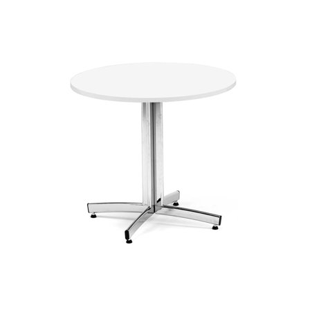 Bord, Ø900x720 mm, krom/vit