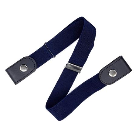 Spennefritt midjebelte for jeansbukse Ingen spenne Stretch Elastisk Navy