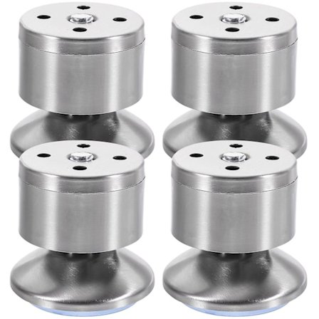 4 st justerbara skåpfötter i rostfritt stål, stödbenstyp soffben möbelskåpsfötter dyna (massivt stål)