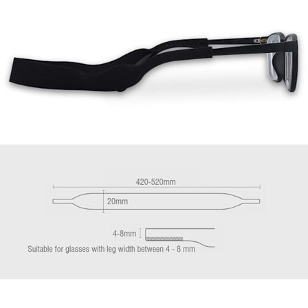 Glasögonbågar, elastiska band för glasögon, elastiska band för glas