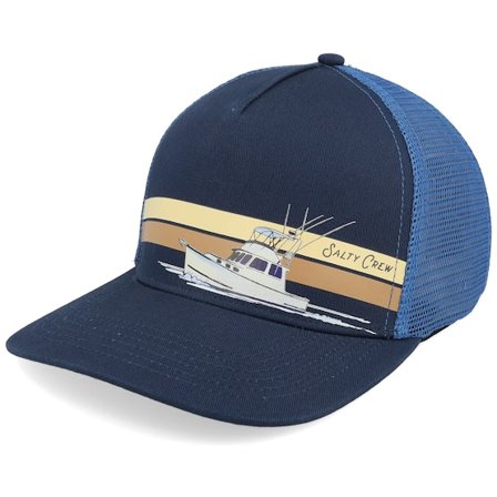 Salty Crew - Blau Trucker Cap - Water Line Navy A-Frame Trucker @ Hatstore