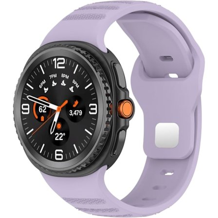 Rem for Samsung Galaxy Watch 8 40mm 44mm/Watch 8 Classic 46mm Ensfarget prikk Silikonrem (lilla)