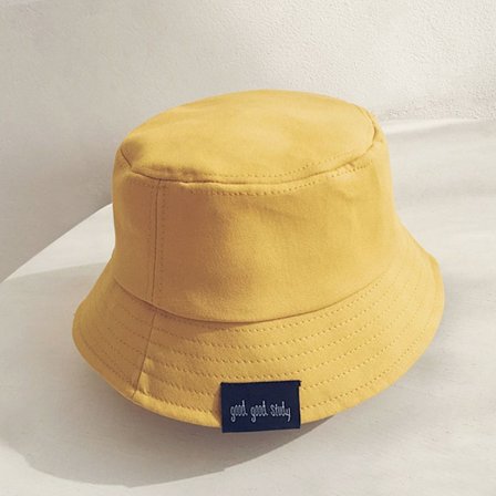 Barn Bøttehatt Solhette GUL