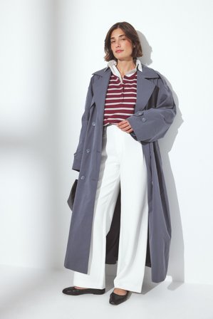 NA-KD Vida byxor med mellanhög midja och fickdetalj - Utsvängda byxor - Vit - EU 38