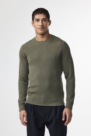 NN.07 Kevin 6600 Pullover Herren Grün Bio-Baumwolle