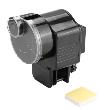 Automatisk foderautomat til akvarium, timer, sort