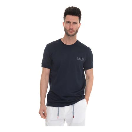 Kiton, T-shirt Blauw, Heren, Maat:L,Cotton