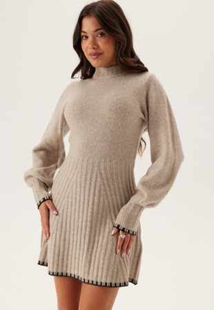 BUBBLEROOM Contrast Edge Knitted Dress Klær