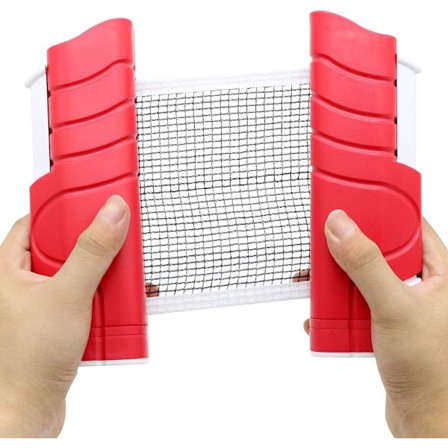 Sports Bordtennisnät - Matbord Pingis Nät - Retraktabelt Bordtennisnät - Justerbart Bärbart Resenät