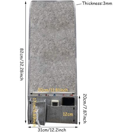 Grise-Sängbordspåse, Sängförvaringsficka, Soffa Hängande Väska, Sängbord