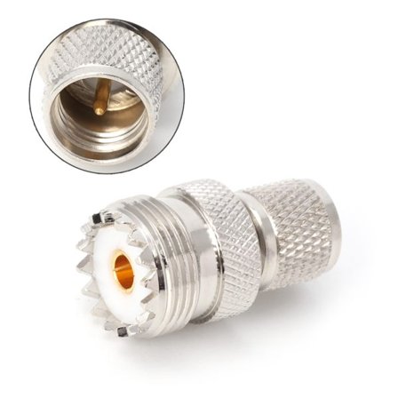 Mini UHF Hane Till UHF Hona Jack Rak RF-kontakt Koaxial Konverter Adapter