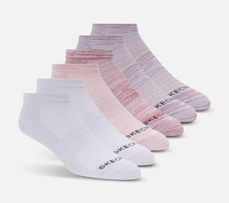 Skechers, 6-pakning Sportssokker, M, Dame