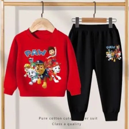 Paw Patrol Barnkläder – Rundhalsad Tröja & Byxor Set, Ledig Vår/Höst Träningsdräkt