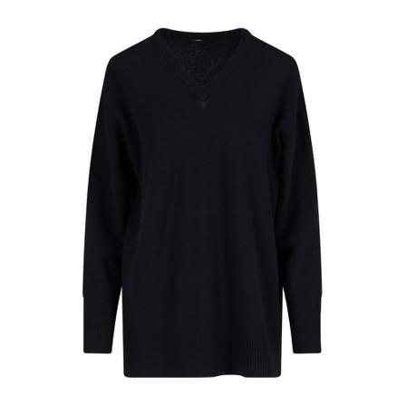 Aspesi, V-neck Knitwear Zwart, Dames, Maat:S