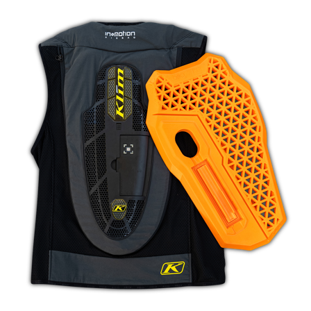 Ryggbeskyttelse Klim D3O Avtakbar Oransje L