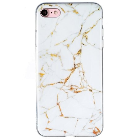 Marble iPhone Se (2022) / Se 2020 / 8 / 7 Etui - Hvit