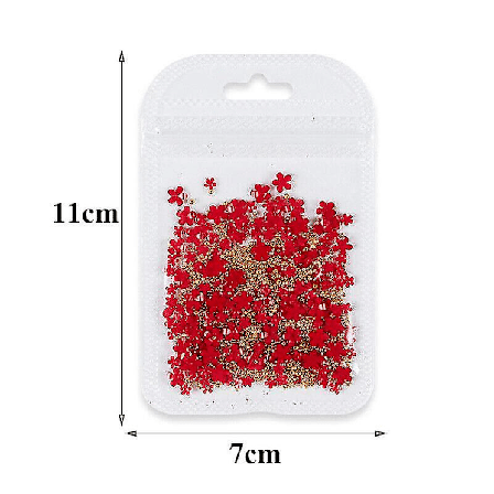 200 st 3d akryl kristall blomma pärla naglar konst dekoration söt blandad manikyr 20