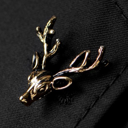 Ac de rever vintage cu cap de ren pentru bărbați - Ace de rever cu animale