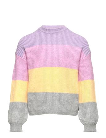 Kmgsandy L/S Stripe Pullover Knt Pullover Multi/mønstret Kids Only