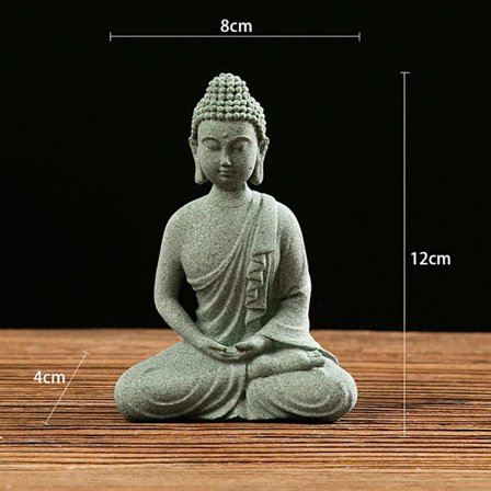 Skulpturer och figurer trädgårdsdekoration sittande buddha hartssten zen effekt utomhusstaty för hemmet