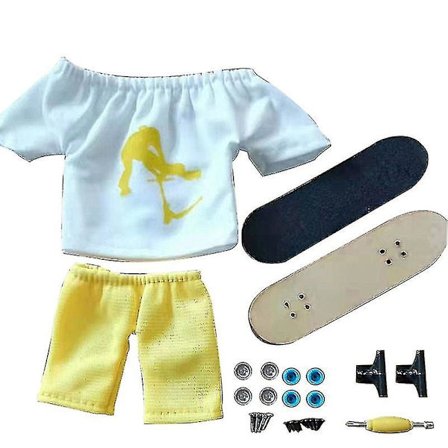 Anti-stress Finger Skateboard Leksak för Tonåringar Intelligens Utvecklingsleksak (färg: gul)