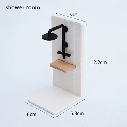 1/12 Dukkehus Håndvask Kar Toilet Model Dukkehus Mini Bathro