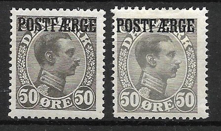 Danmark 1922 - AFA PF 7 + 7a - Ubrugt