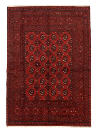 Medalionowy Mały Afgan Fine Dywan 141X194 Wełna