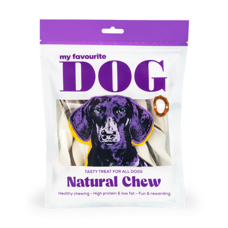 My favourite DOG - Fylte råhudsnodd - Biff 14 cm, 220 g, 10-pk - Hund - Hundegodbiter & tyggebein - Tyggeruller & tyggepinner - ZOO.no