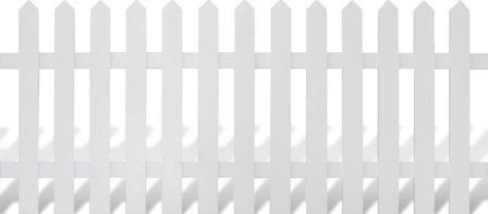Jabo 3450 Staket 180x77 cm, vit, träskyddsbehandlad gran, Utemiljö