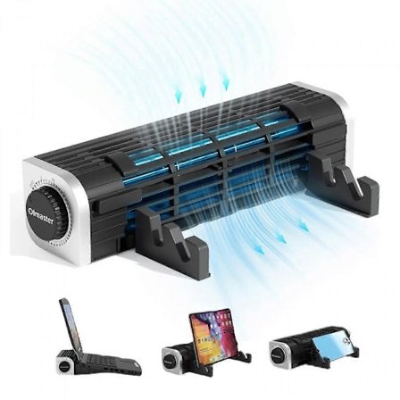 Laptopkøler med justerbart stativ, Laptopkølepude 3-trins justerbar, USB Multi Function Laptop Cross-flow Turbine Køleventilator