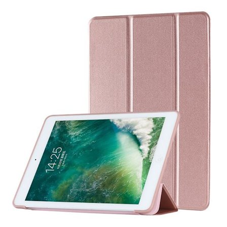 Etui for iPad Air 1/Air 2 9.7" Rose Gull Lær Myk Trifold Utskriftsvennlig