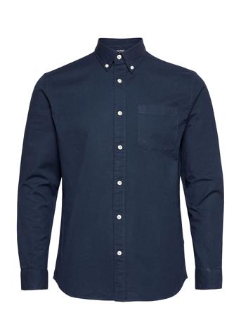 Slhregrick-Ox Flex Shirt Ls S Blue Selected Homme