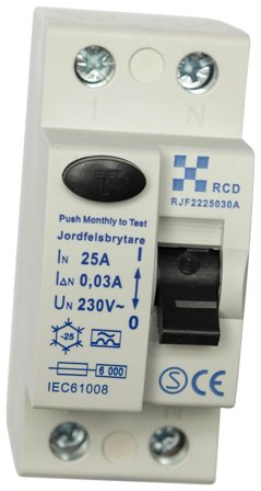 Gårö Plåtprodukter 630010 Jordfelsbrytare 230/400V AC, Anslutningsdon & kablar