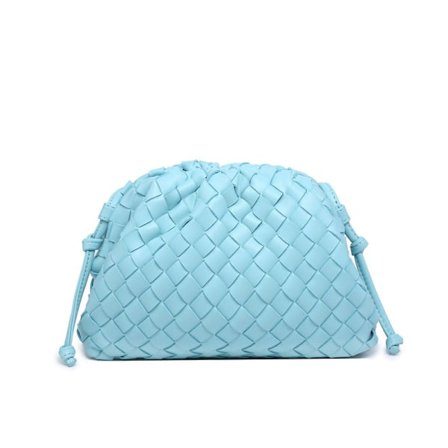 Molnryggsekk 2024 ny stil veske dame ku skinn rynkete dumpling veske dame håndveske skulderveske MJ51 Lyseblå Lyseblå Lyseblå Lyseblå