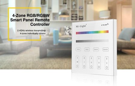 SYNERGY 21 LED Fernbedienung Smart Panel RGB/RGB-W 4 Zonen *MiLight*