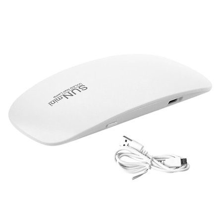 Manikyrlampe med USB-lader, LED-lys, tidtaker, 6W, bærbar