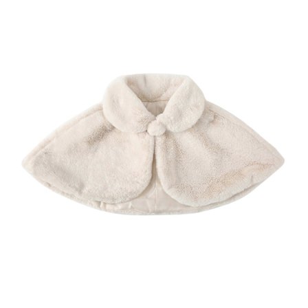 Paksuuntunut muhkea huivi lämmin lyhyt takki talvi säädettävä muoti tyttöjen poncho morsiamen tapahtumaan Beige L