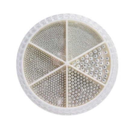 3D Perle Negle Charms med Flad Bagside Design, Halv Runde Perleperler til DIY Neglekunst Dekoration, Udsøgte Perle Design Rhinestones til Akrylnegle